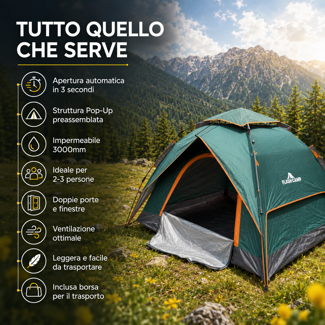 Tenda Istantanea 3 secondi